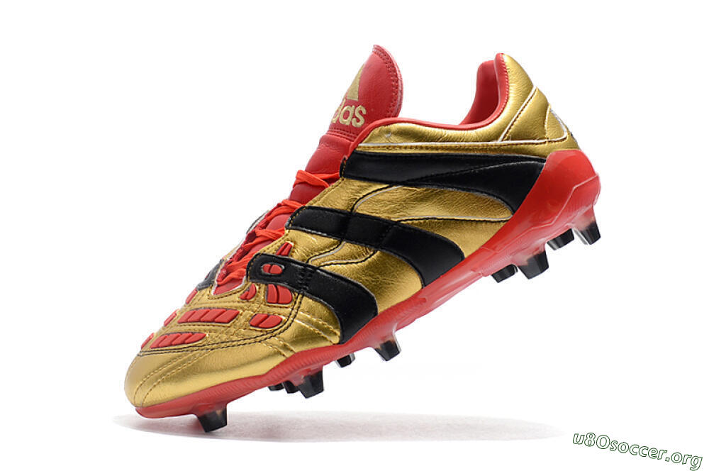 Adidas Predator Accelerator Electricity FG Football Boots - Gold/Red/Black 8