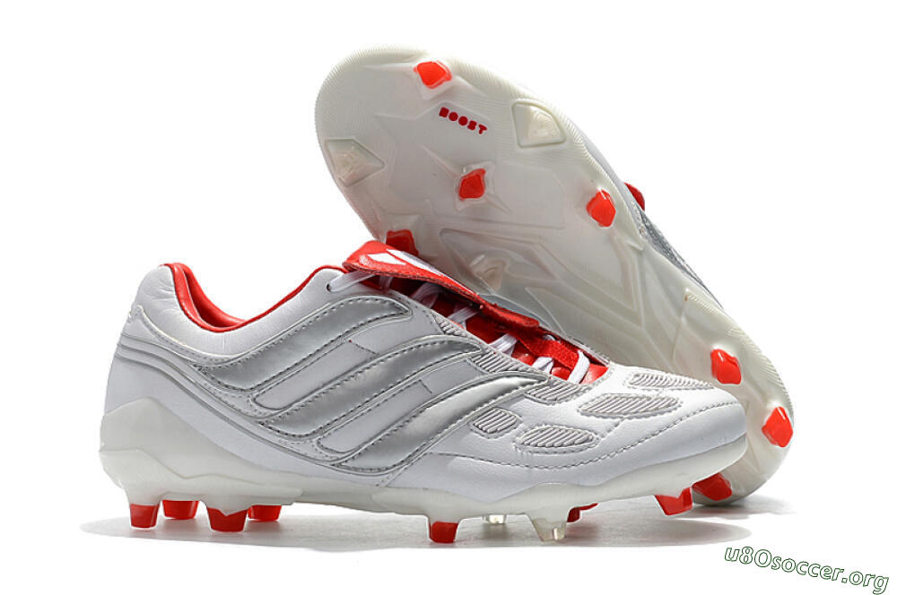 Beckham x Adidas Predator Precision FG Football Boots - Grey/Red/White 2