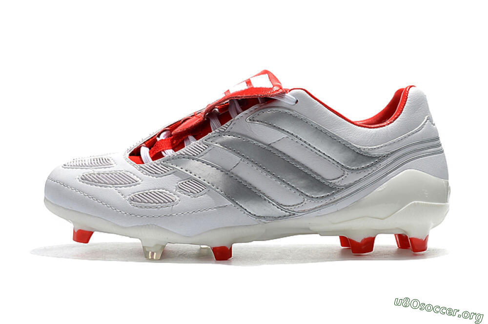Beckham x Adidas Predator Precision FG Football Boots - Grey/Red/White 3