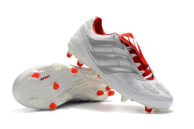 Beckham x Adidas Predator Precision FG Football Boots - Grey/Red/White