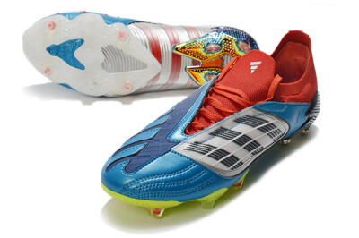 Adidas Predator Archive Limited Edition FG Football Boots - Blue/Silver/Red/Yellow