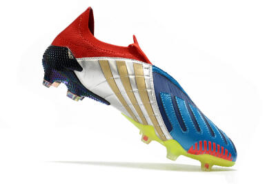 Adidas Predator Archive Limited Edition FG Football Boots - Blue/Silver/Red/Yellow