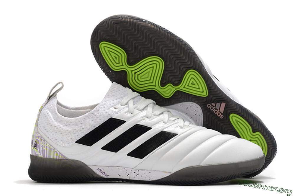 Adidas Copa Tango 20.1 IC Football Shoes - White/Black/Purple 2