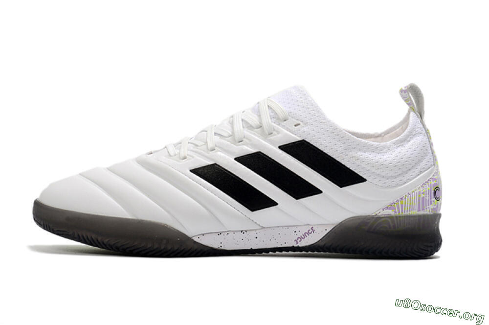 Adidas Copa Tango 20.1 IC Football Shoes - White/Black/Purple 3
