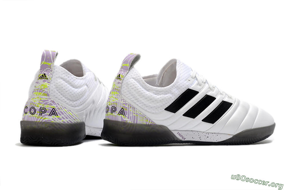 Adidas Copa Tango 20.1 IC Football Shoes - White/Black/Purple 6