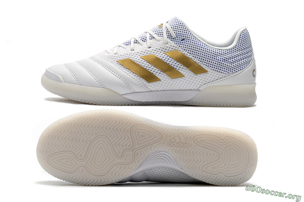 Adidas Copa Tango 20.1 IC Football Shoes - White/Gold/Blue 1
