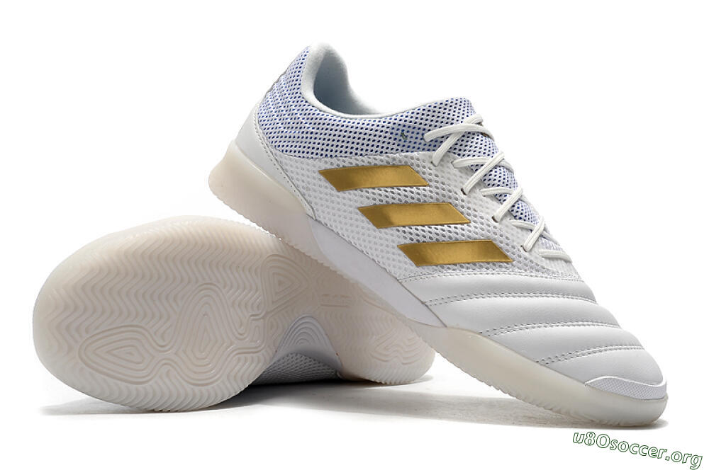 Adidas Copa Tango 20.1 IC Football Shoes - White/Gold/Blue 4