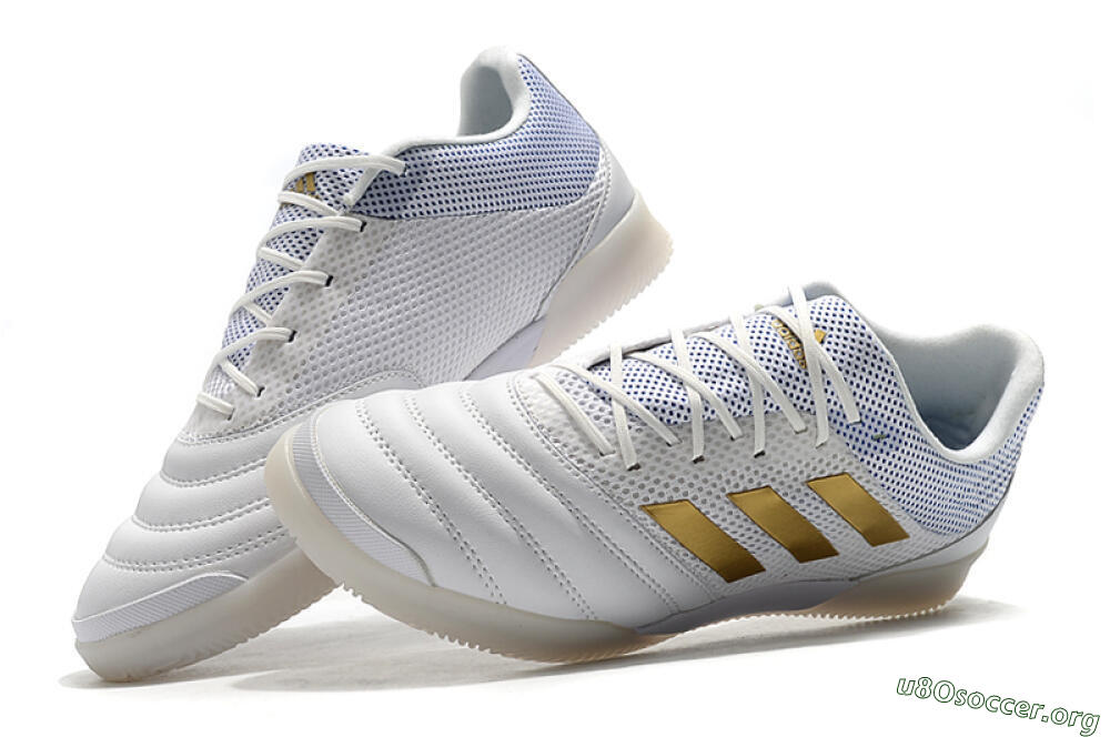 Adidas Copa Tango 20.1 IC Football Shoes - White/Gold/Blue 6