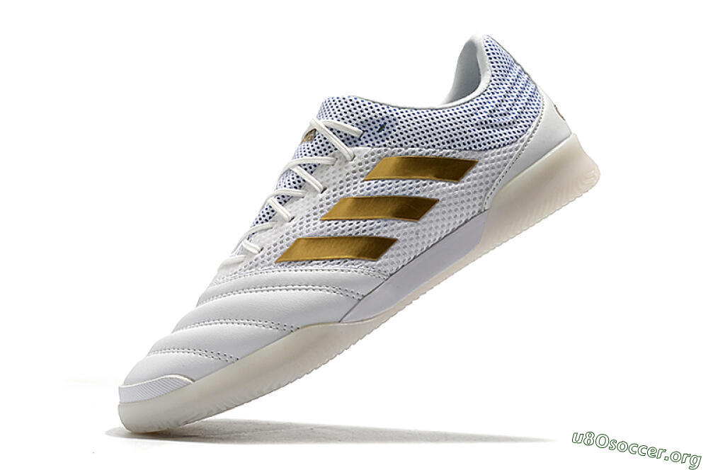 Adidas Copa Tango 20.1 IC Football Shoes - White/Gold/Blue 8
