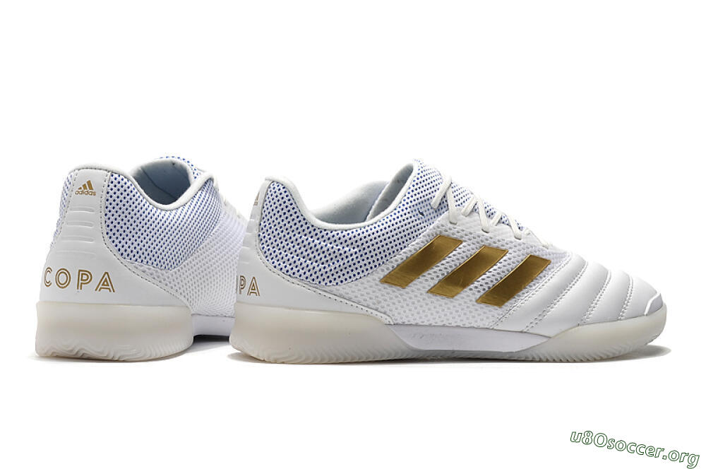 Adidas Copa Tango 20.1 IC Football Shoes - White/Gold/Blue 9