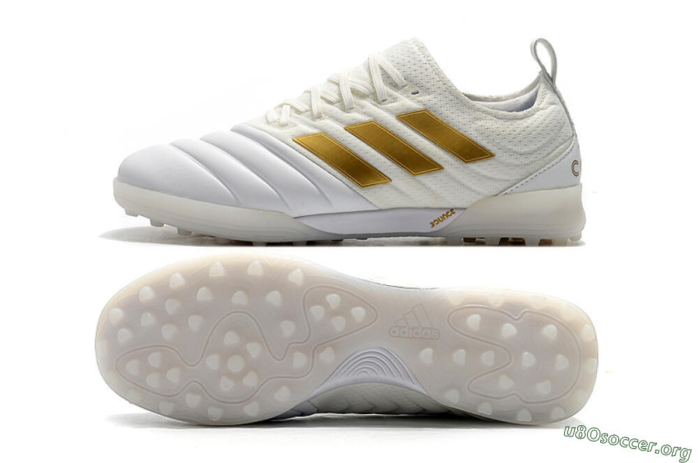 Adidas Copa Tango 20.1 TF Football Shoes - White/Beige/Gold 1