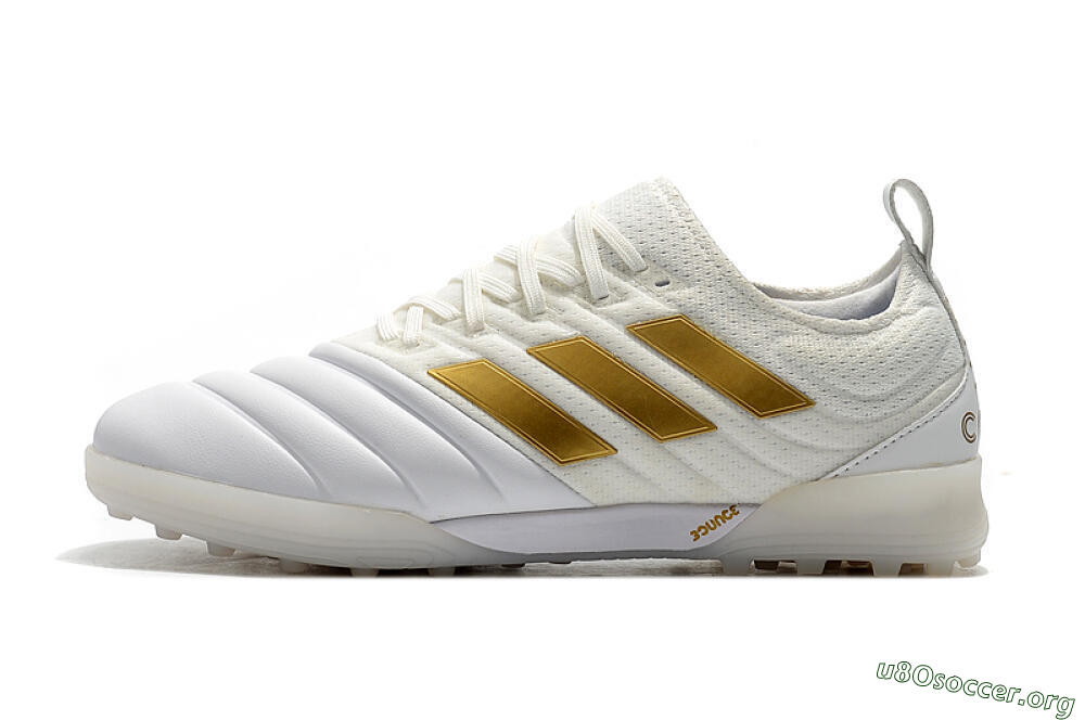 Adidas Copa Tango 20.1 TF Football Shoes - White/Beige/Gold 3