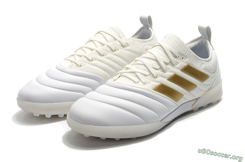 Adidas Copa Tango 20.1 TF Football Shoes - White/Beige/Gold 5