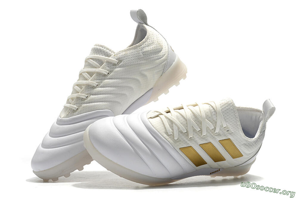 Adidas Copa Tango 20.1 TF Football Shoes - White/Beige/Gold 6