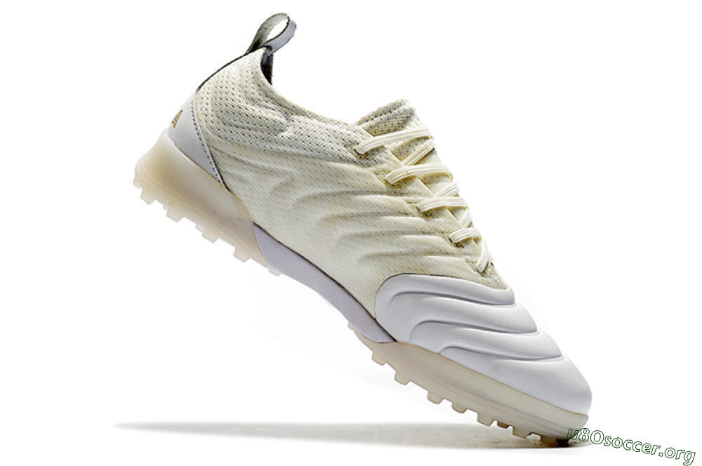 Adidas Copa Tango 20.1 TF Football Shoes - White/Beige/Gold 7