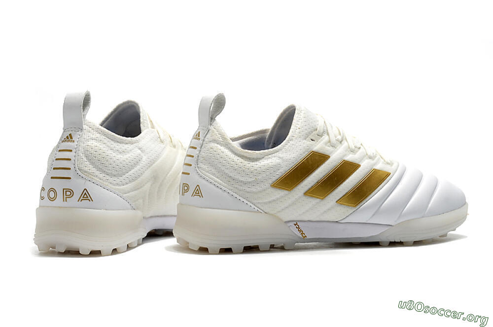 Adidas Copa Tango 20.1 TF Football Shoes - White/Beige/Gold 9