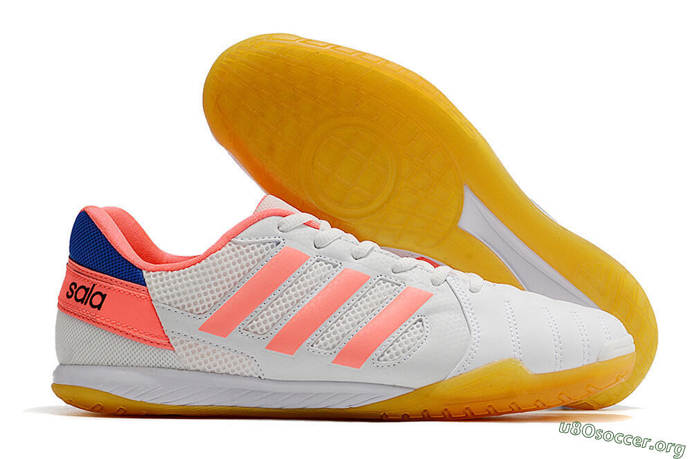 Adidas Top Sala IC Football Shoes - White/Pink/Blue 2