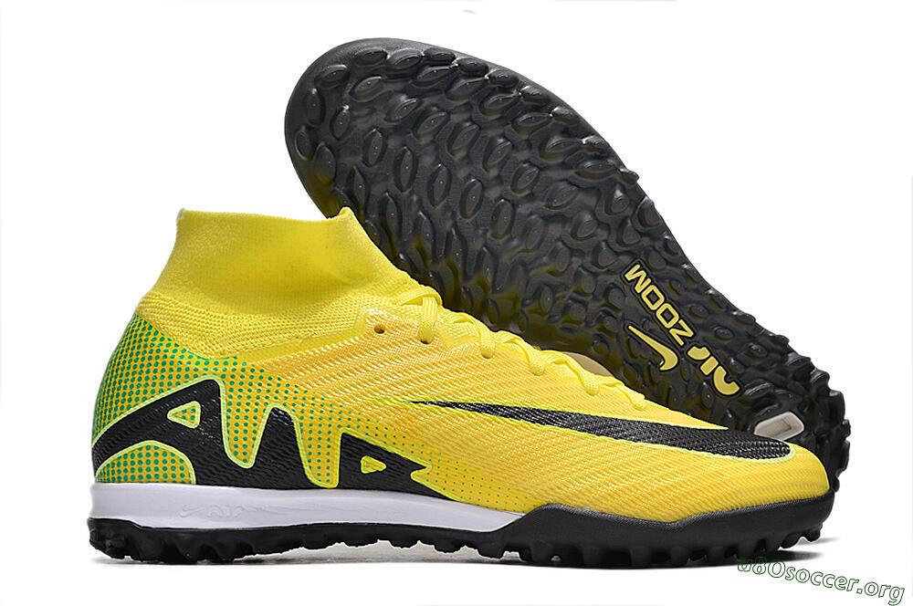 Nike Air Zoom Mercurial Superfly 9 Elite TF Football Shoes - Yellow/Black/White 2