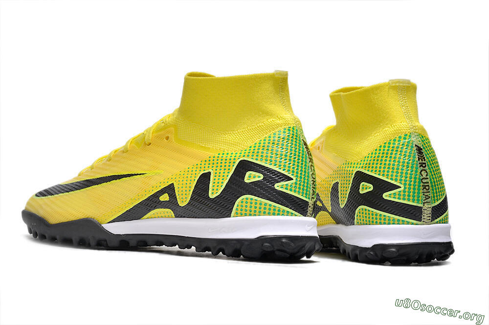 Nike Air Zoom Mercurial Superfly 9 Elite TF Football Shoes - Yellow/Black/White 4