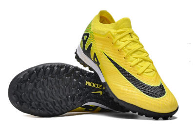 Nike Air Zoom Mercurial Vapor 15 Elite TF Football Shoes - Yellow/Black/White