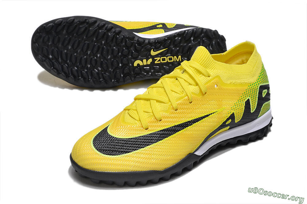 Nike Air Zoom Mercurial Vapor 15 Elite TF Football Shoes - Yellow/Black/White 0