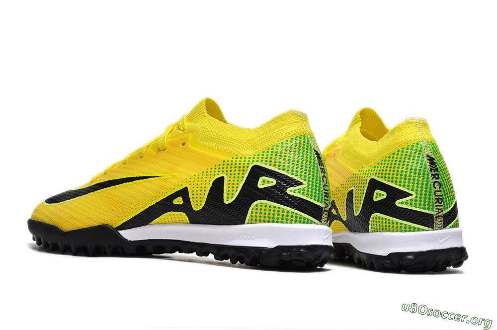 Nike Air Zoom Mercurial Vapor 15 Elite TF Football Shoes - Yellow/Black/White 4