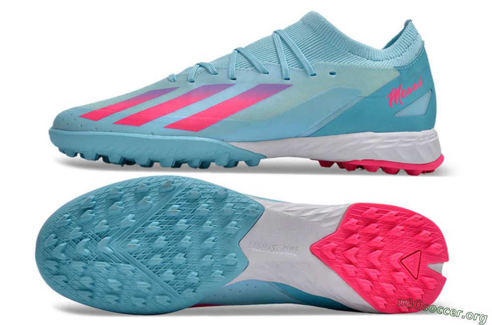 Adidas X Crazyfast.3 TF Football Shoes - Flash Aqua/Lucid Pink/Lucid Cyan 1