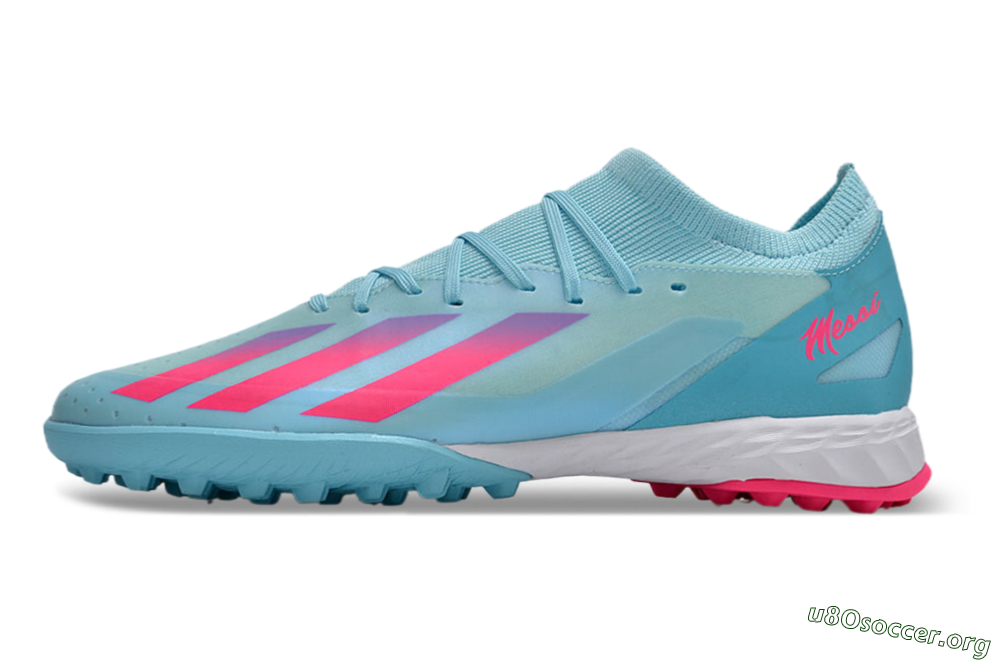 Adidas X Crazyfast.3 TF Football Shoes - Flash Aqua/Lucid Pink/Lucid Cyan 3