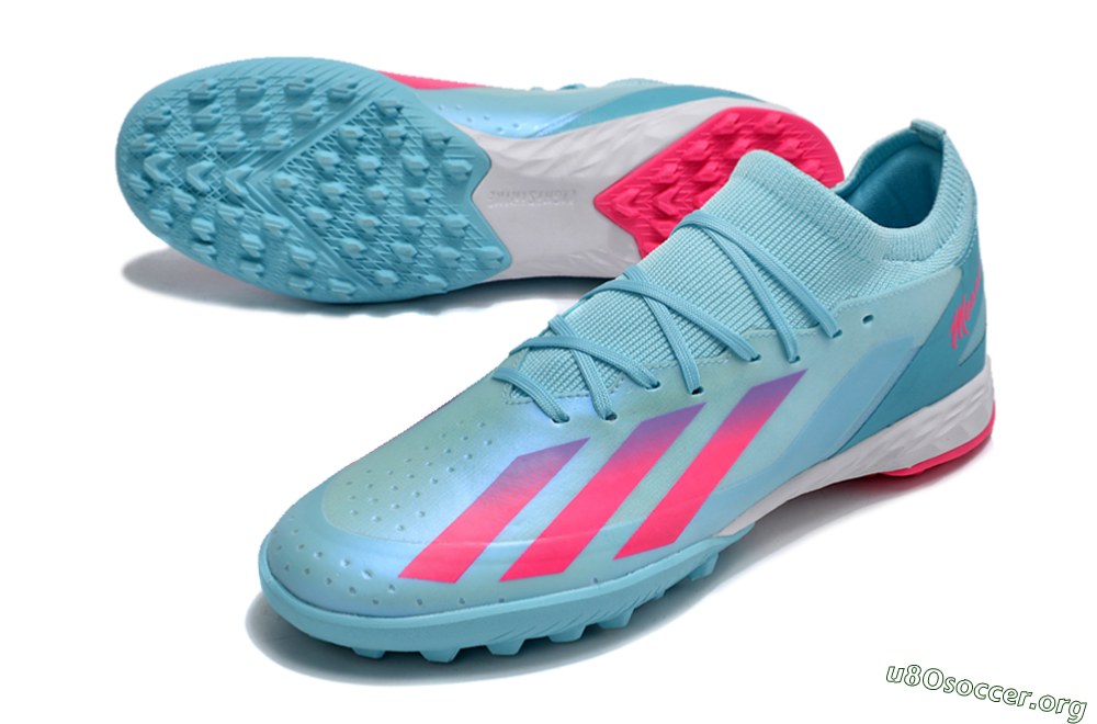 Adidas X Crazyfast.3 TF Football Shoes - Flash Aqua/Lucid Pink/Lucid Cyan 0