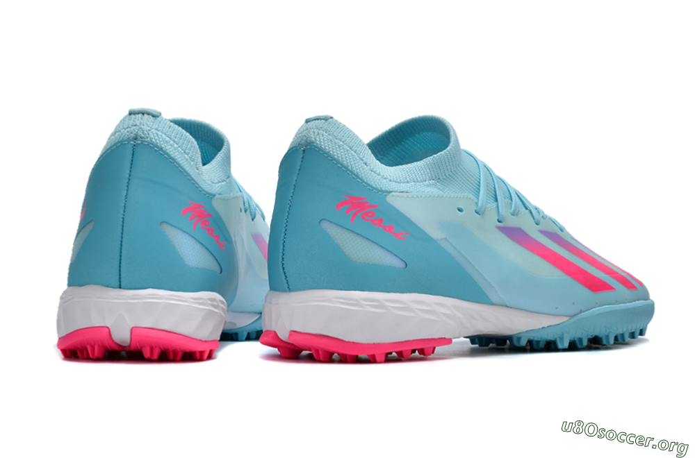 Adidas X Crazyfast.3 TF Football Shoes - Flash Aqua/Lucid Pink/Lucid Cyan 6