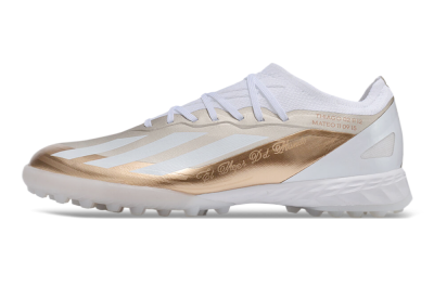 Adidas X Crazyfast.1 TF Football Shoes - Gold/White