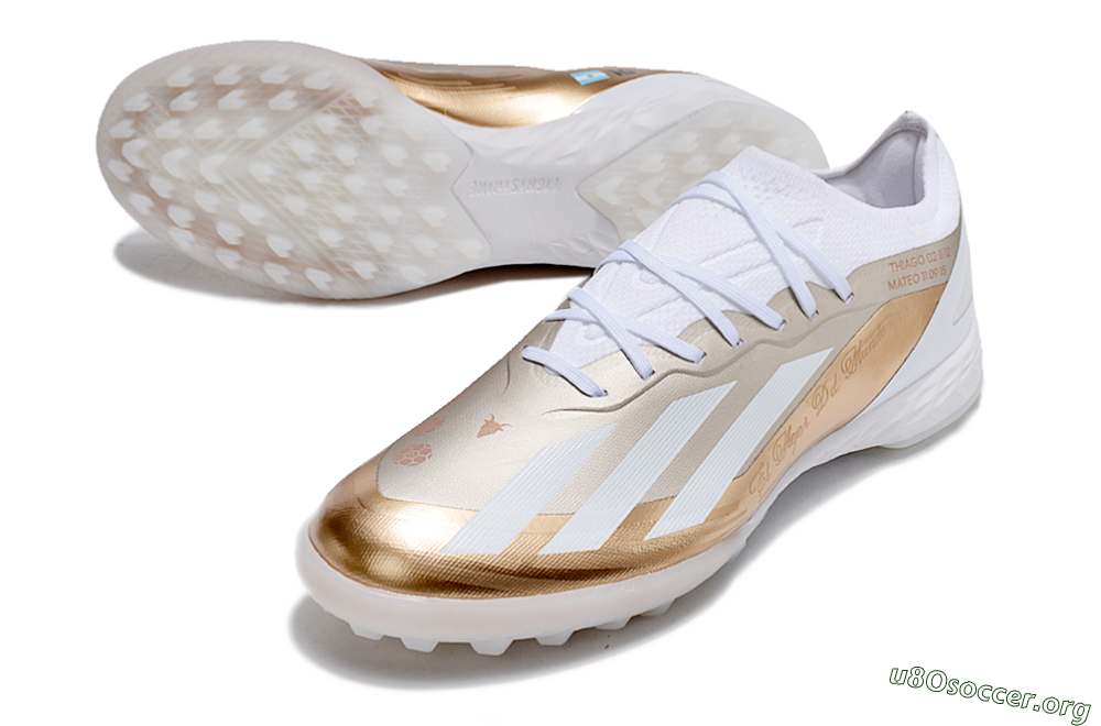 Adidas X Crazyfast.1 TF Football Shoes - Gold/White 0
