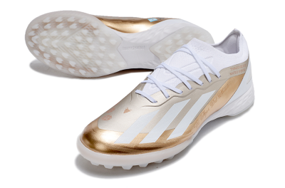 Adidas X Crazyfast.1 TF Football Shoes - Gold/White