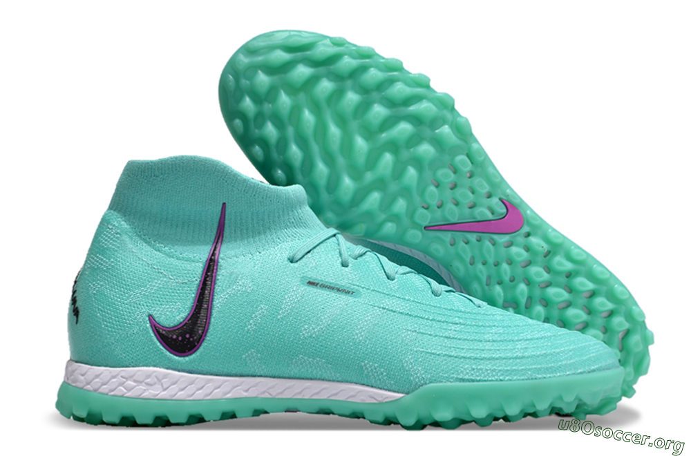 Nike Phantom Luna 2 Elite LV8 TF Football Shoes - Jade/Black/Purple 2