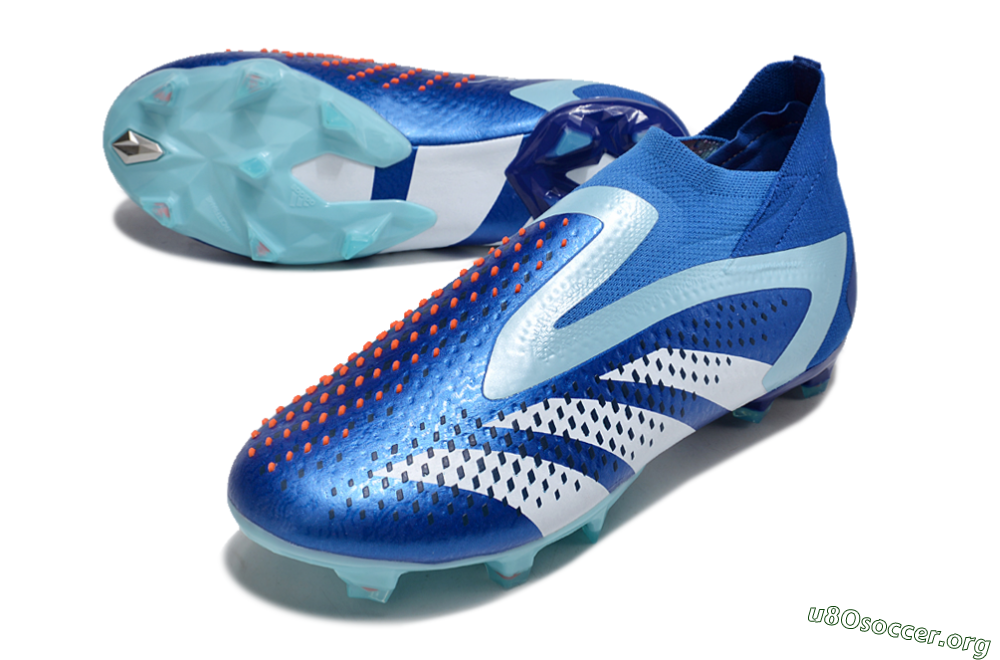 Adidas Predator Accuracy+ FG Football Boots - Blue/White/Orange 0
