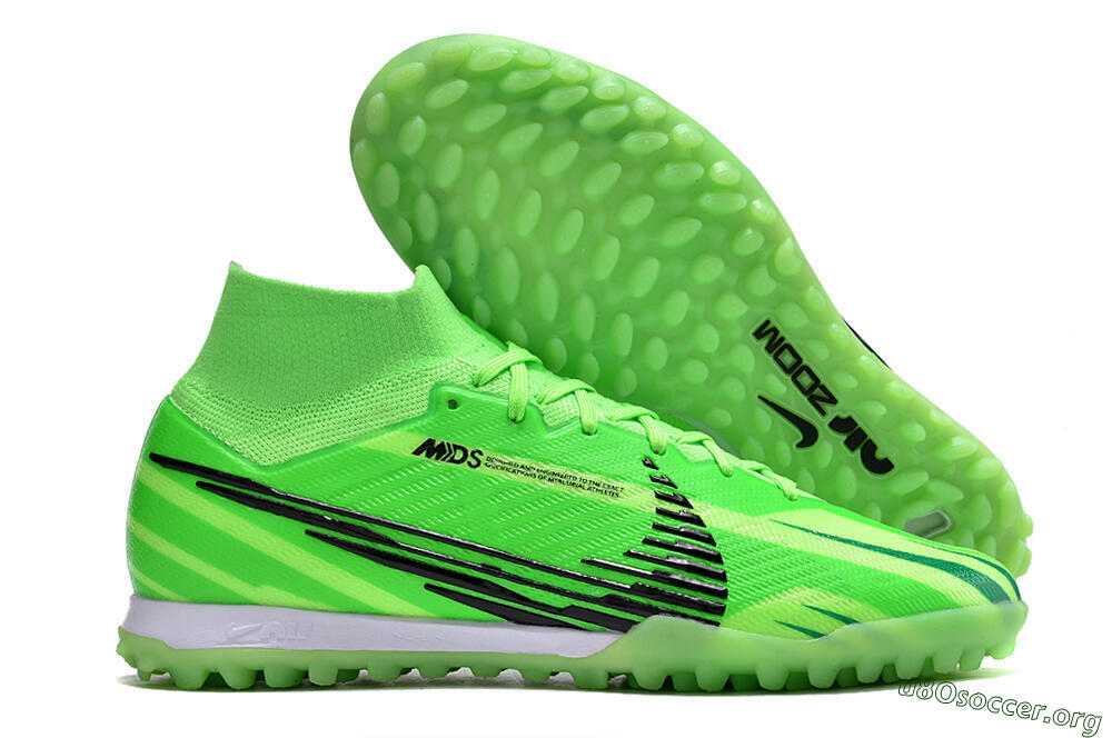 Nike Air Zoom Mercurial Superfly 9 Elite TF Football Shoes - Green/Black/Whtie 2