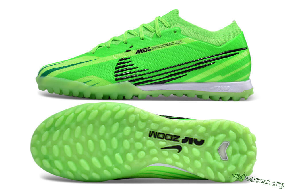 Nike Air Zoom Mercurial Vapor 15 Elite TF Football Shoes - Green/Black/Whtie 1