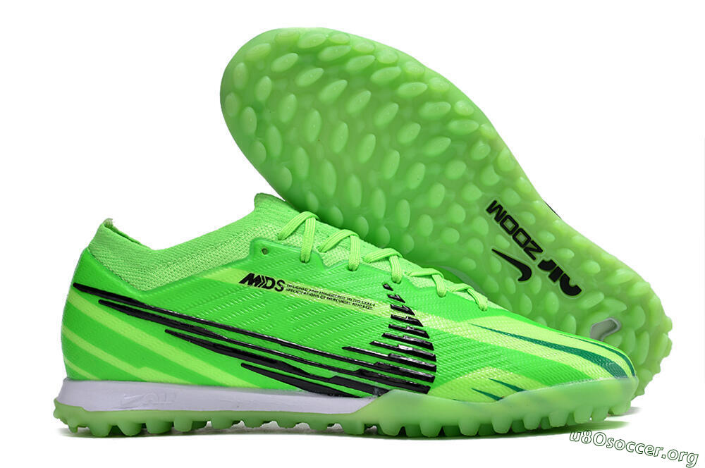 Nike Air Zoom Mercurial Vapor 15 Elite TF Football Shoes - Green/Black/Whtie 2