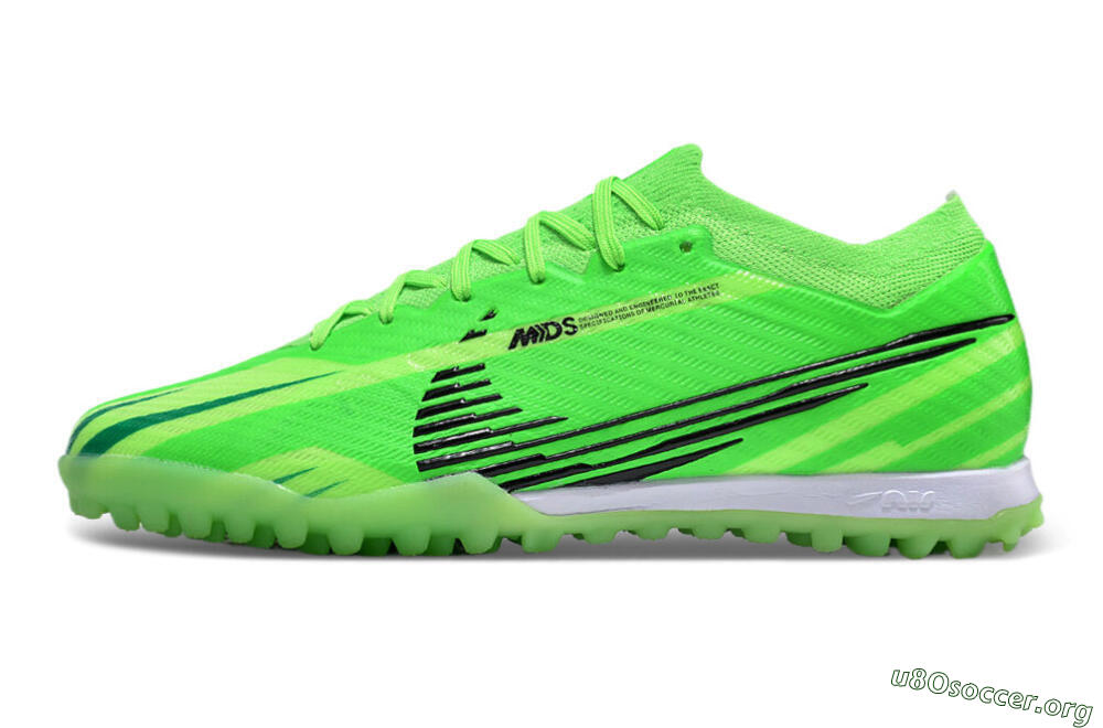 Nike Air Zoom Mercurial Vapor 15 Elite TF Football Shoes - Green/Black/Whtie 3