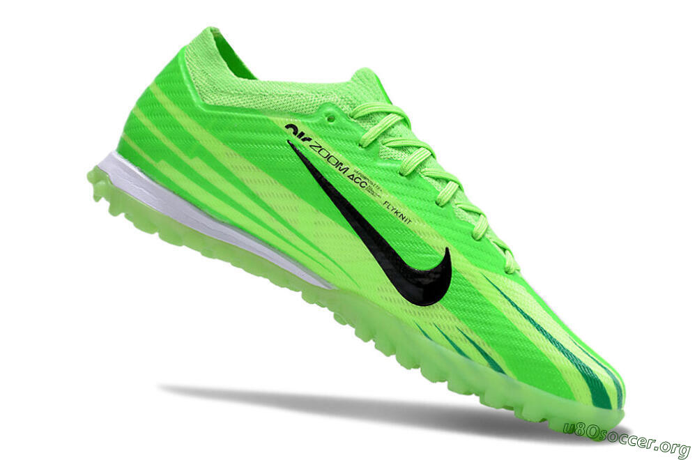 Nike Air Zoom Mercurial Vapor 15 Elite TF Football Shoes - Green/Black/Whtie 4