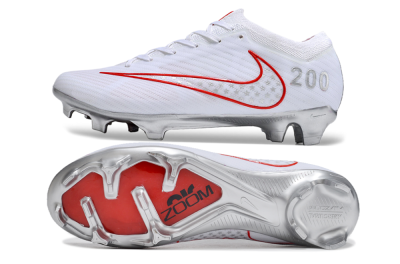 Nike Air Zoom Mercurial Vapor 15 Elite FG Football Boots - White/Red/Silver