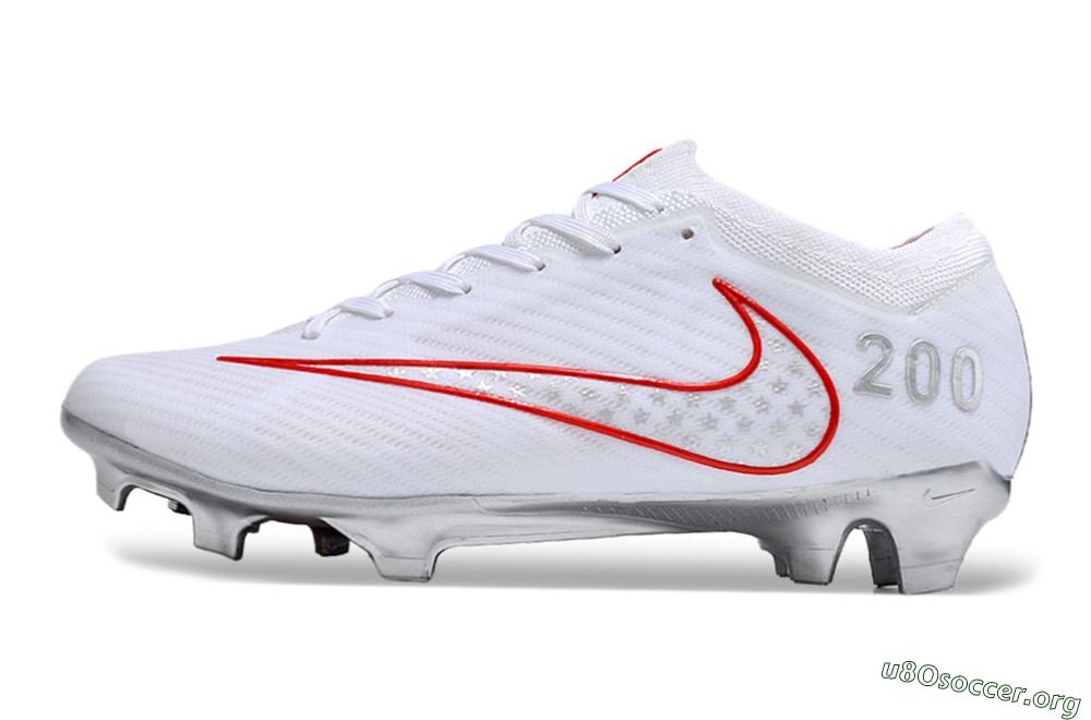 Nike Air Zoom Mercurial Vapor 15 Elite FG Football Boots - White/Red/Silver 3