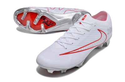 Nike Air Zoom Mercurial Vapor 15 Elite FG Football Boots - White/Red/Silver