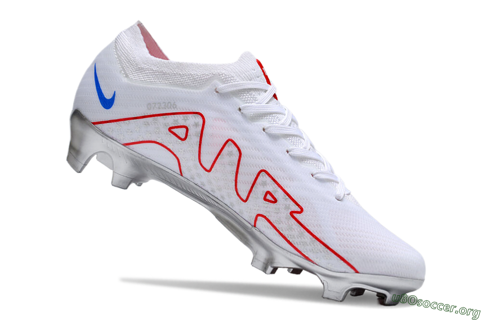 Nike Air Zoom Mercurial Vapor 15 Elite FG Football Boots - White/Red/Silver 4