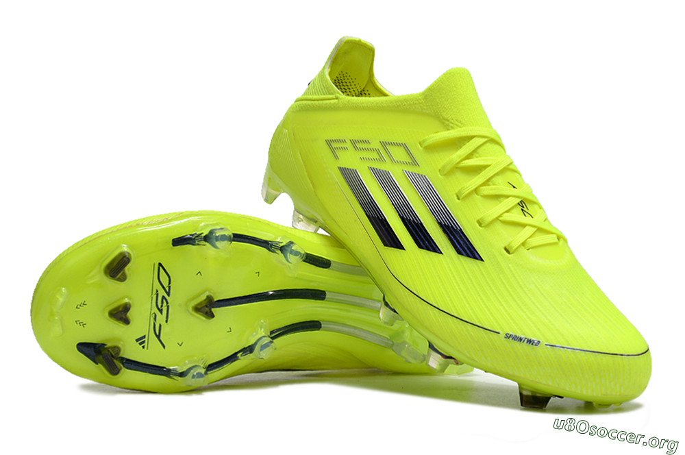 Adidas F50 Adizero FG Football Boots - Yellow/Blue 0