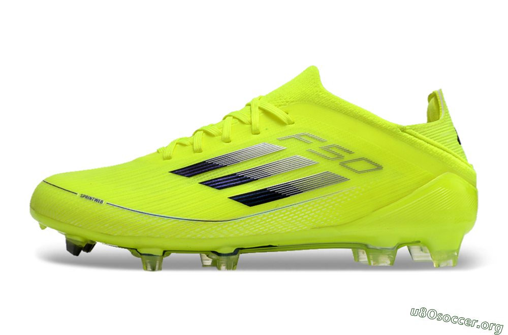 Adidas F50 Adizero FG Football Boots - Yellow/Blue 3