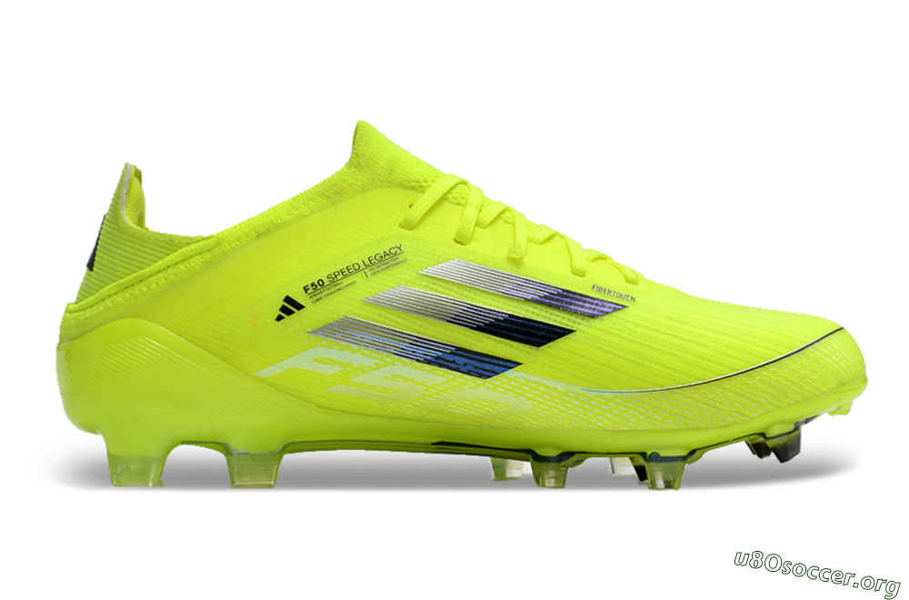 Adidas F50 Adizero FG Football Boots - Yellow/Blue 7