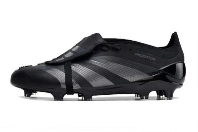 Adidas Predator Elite Foldover Tongue FG Football Boots - Black/Silver/Blue