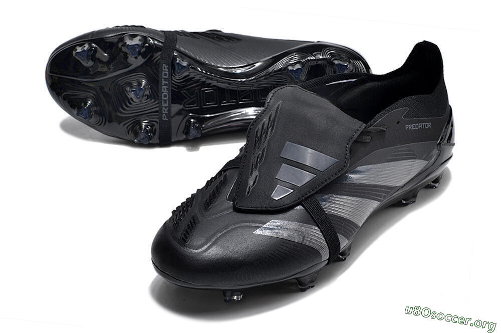 Adidas Predator Elite Foldover Tongue FG Football Boots - Black/Silver/Blue 0
