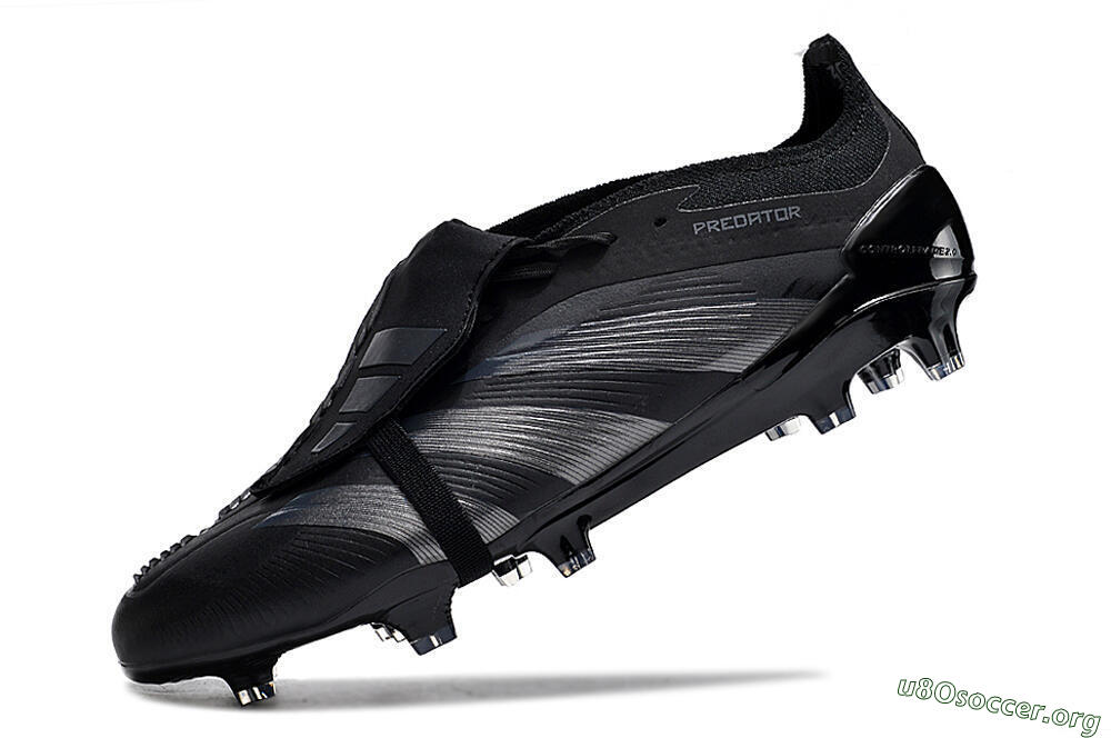 Adidas Predator Elite Foldover Tongue FG Football Boots - Black/Silver/Blue 5